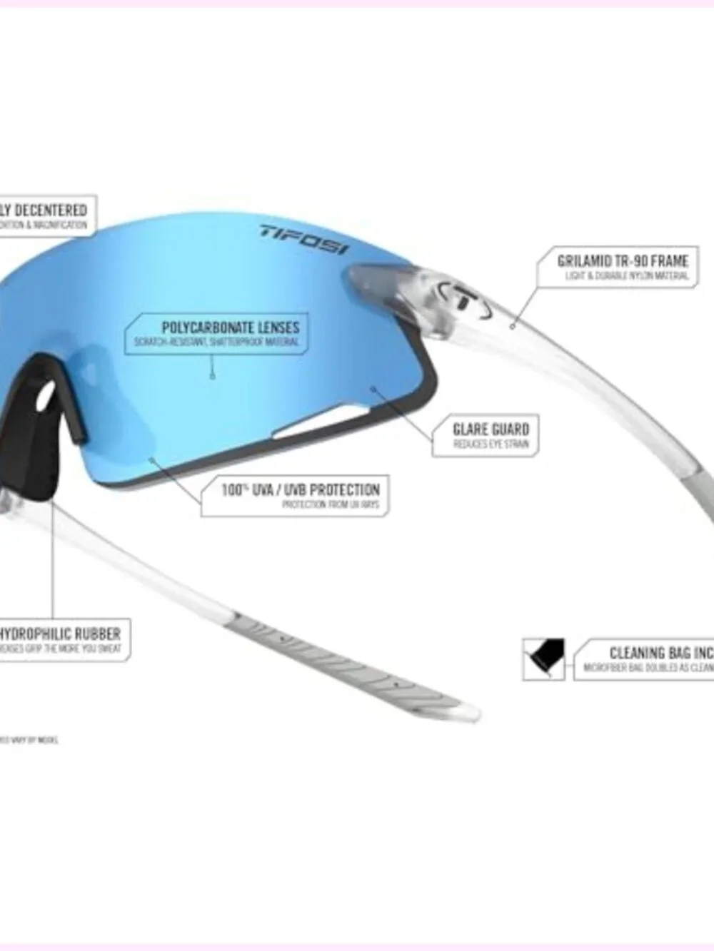 Rimless Sport Sunglasses Shield Style TR90 Frame Small-Medium for Running